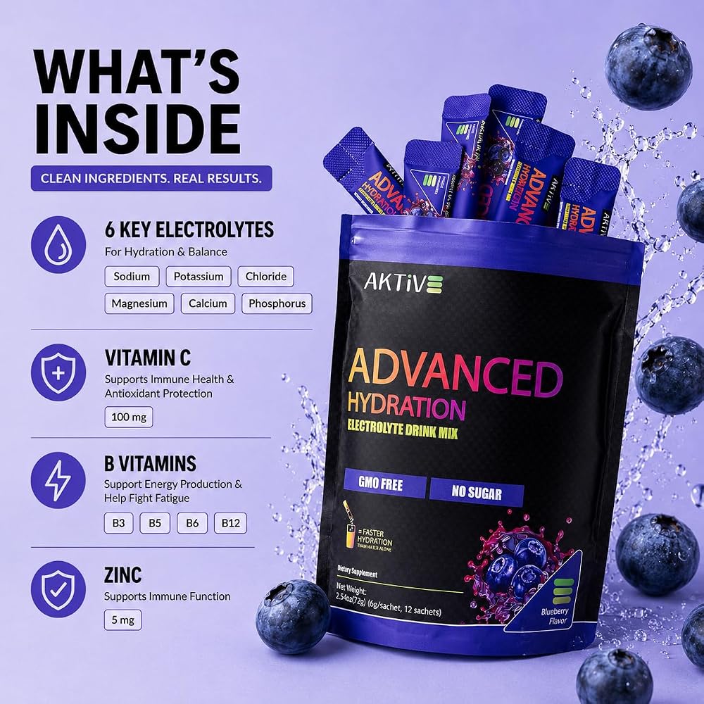 Aktive Supplements Advanced Hydration Electrolyte Drink Mix