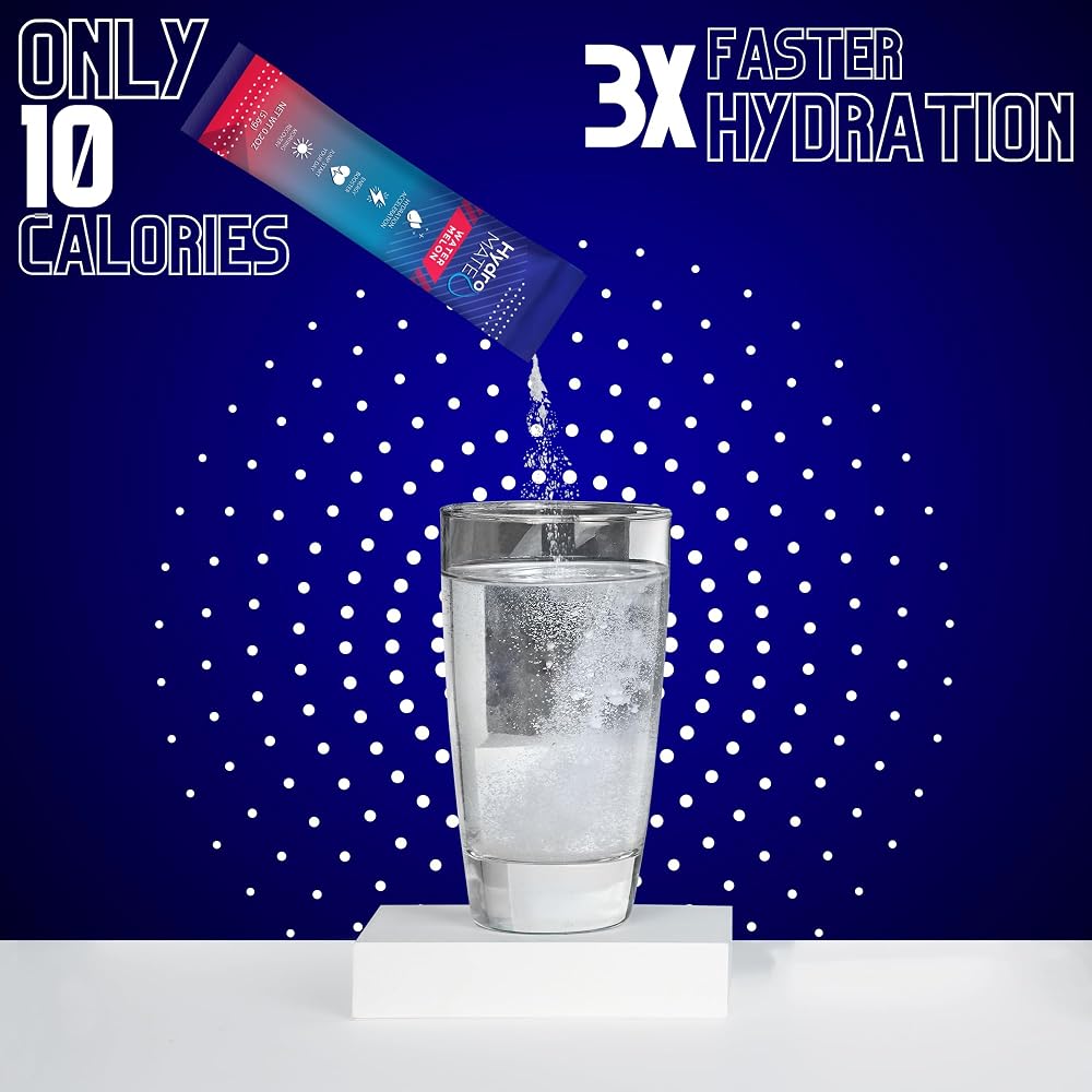 HydroMATE Electrolytes Powder Packets Energy Drink Mix Hydration