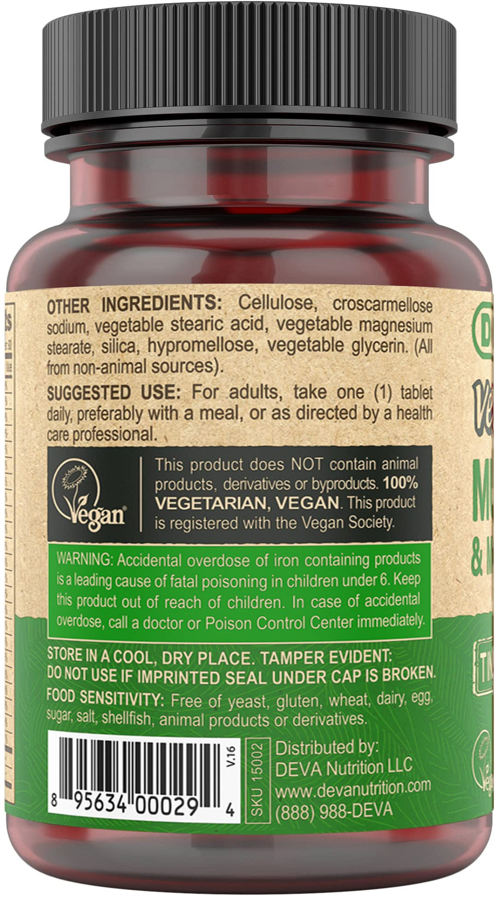DEVA Vegan Multivitamin & Mineral Supplement - 90 Tablets - image 5