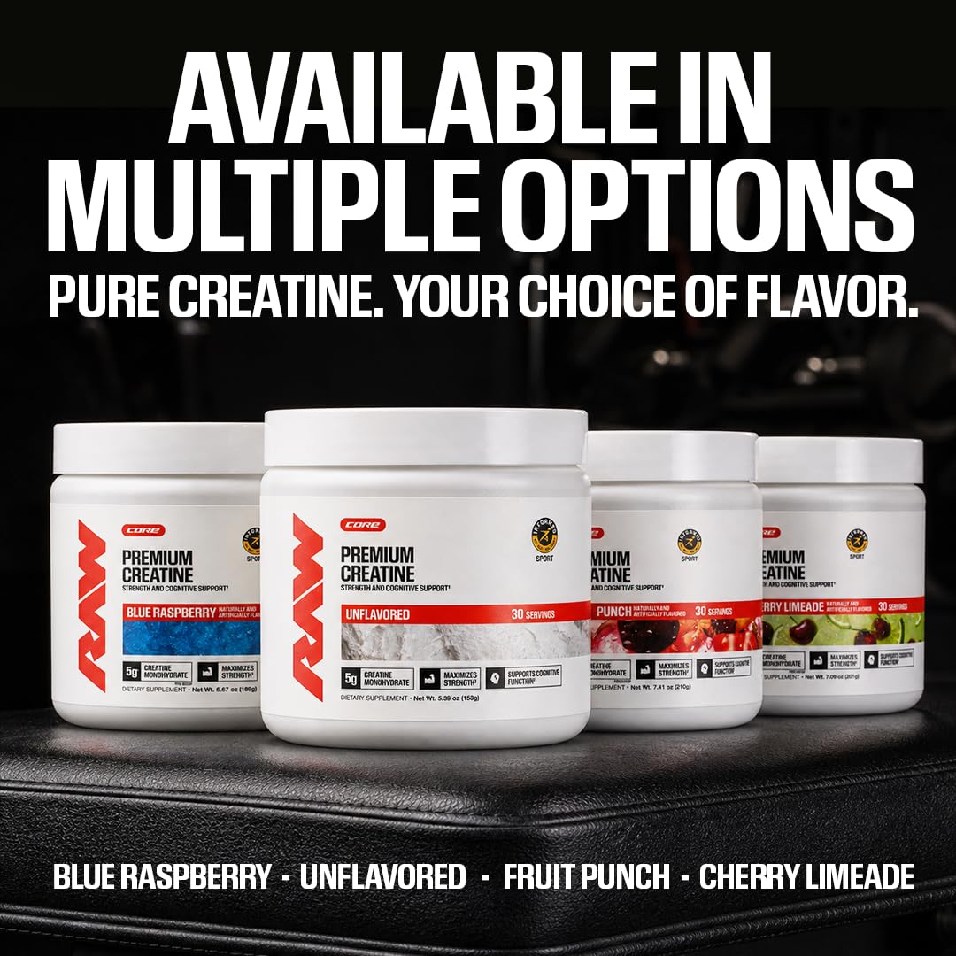 RAW Nutrition Creatine Monohydrate Powder Unflavored - 30 Servings - image 5