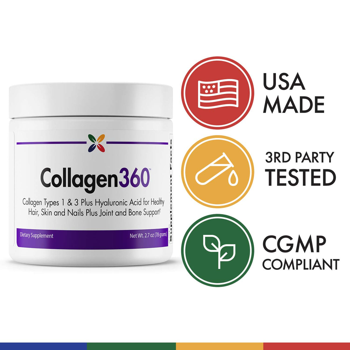 Stop Aging Now Collagen360 with Hyaluronic Acid Powder - 2.7 oz - image 4
