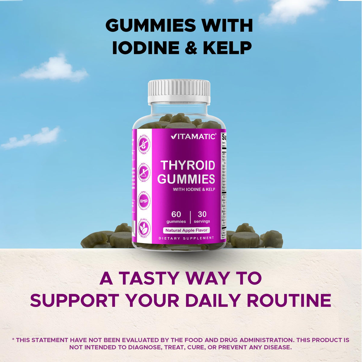 Vitamatic Thyroid Gummies with Iodine & Kelp - 60 Gummies - image 6