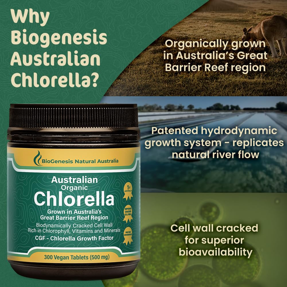 Biogenesis Organic Chlorella Tablets, Mini Tablets & Powder
