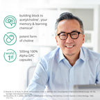 Brain Feed Alpha GPC 500mg Acetylcholine Supplement - 60 Capsules - image 2