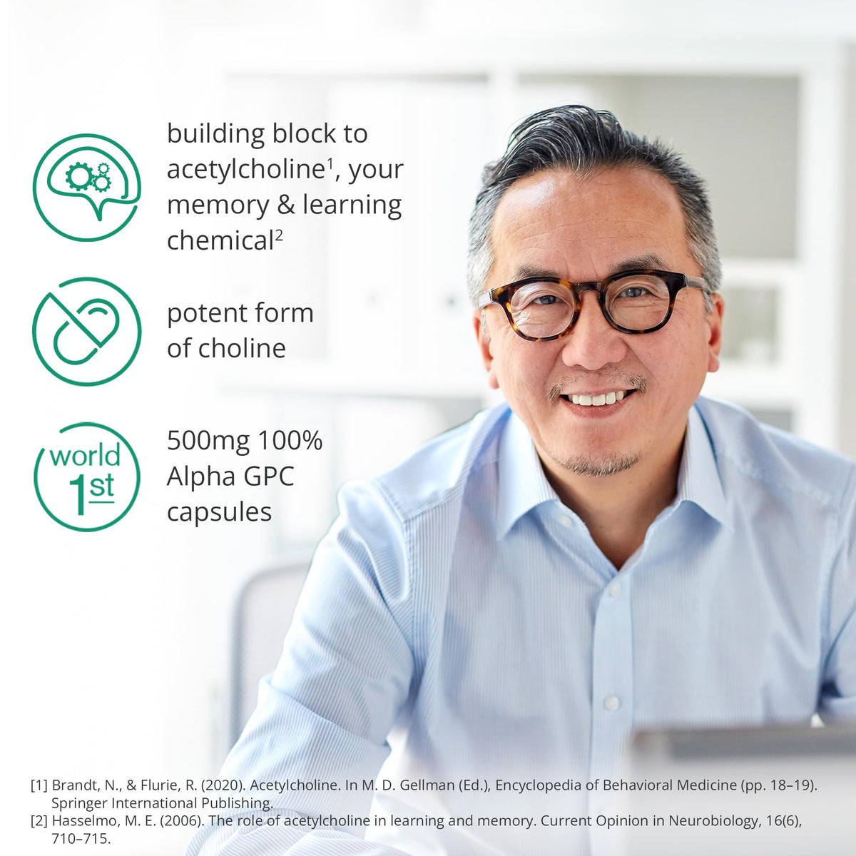 Brain Feed Alpha GPC 500mg Acetylcholine Supplement - 60 Capsules - image 2