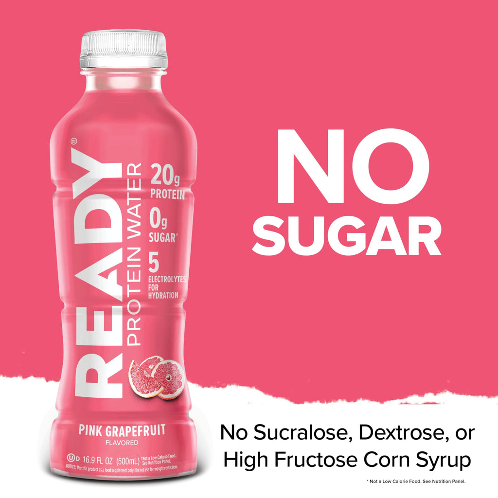 Come Ready Clear Protein Water Pink Grapefruit - 16.9 Fl Oz - image 5