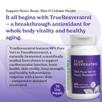 NatureCity TrueResveratrol 75mg Trans-Resveratrol - 60 Vegetarian Capsules - image 2