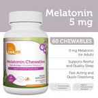 Zahler Melatonin 5mg Fast-Acting Chewable Tablets - 60 Count - image 2