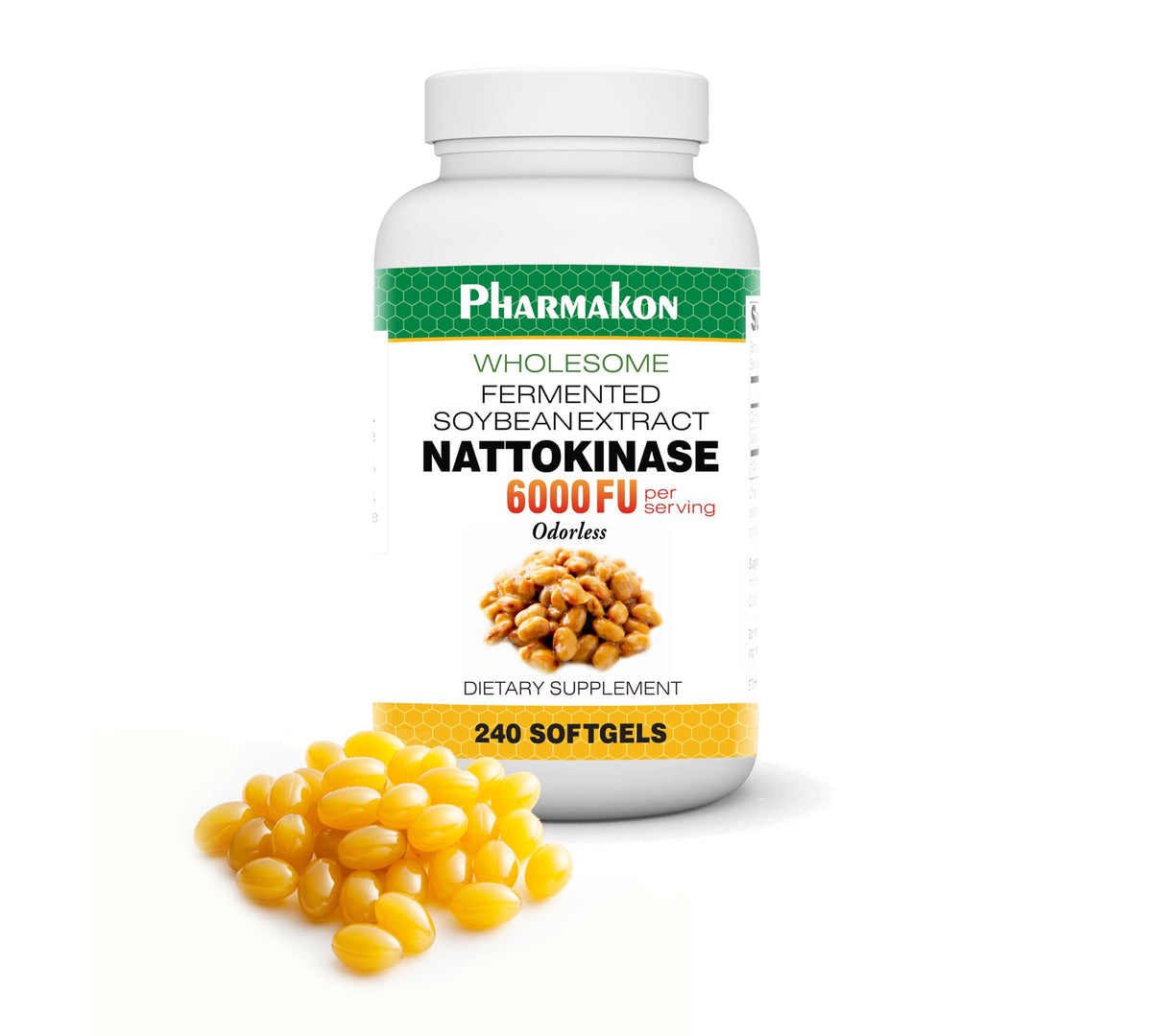 PHARMAKON Natural Nattokinase Organic Fermented Soybean Extract
