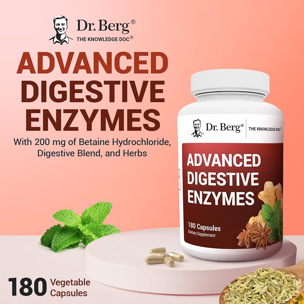 Dr. Berg Advanced Digestive Enzymes with Apple Cider Vinegar - 180 Capsules - image 4