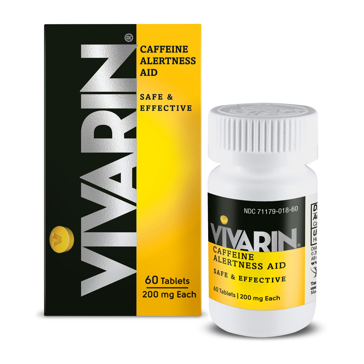 Vivarin Caffeine Pills 200mg Energy Supplement - 60 Tablets
