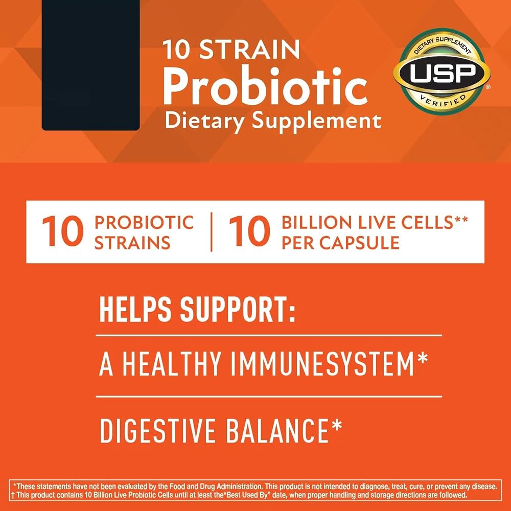 Generic 10-Strain Probiotic Digestive Care Supplement - 84 Capsules - image 3