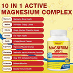 ZEBORA Magnesium Complex 10-in-1 500 mg - 120 Capsules - image 6