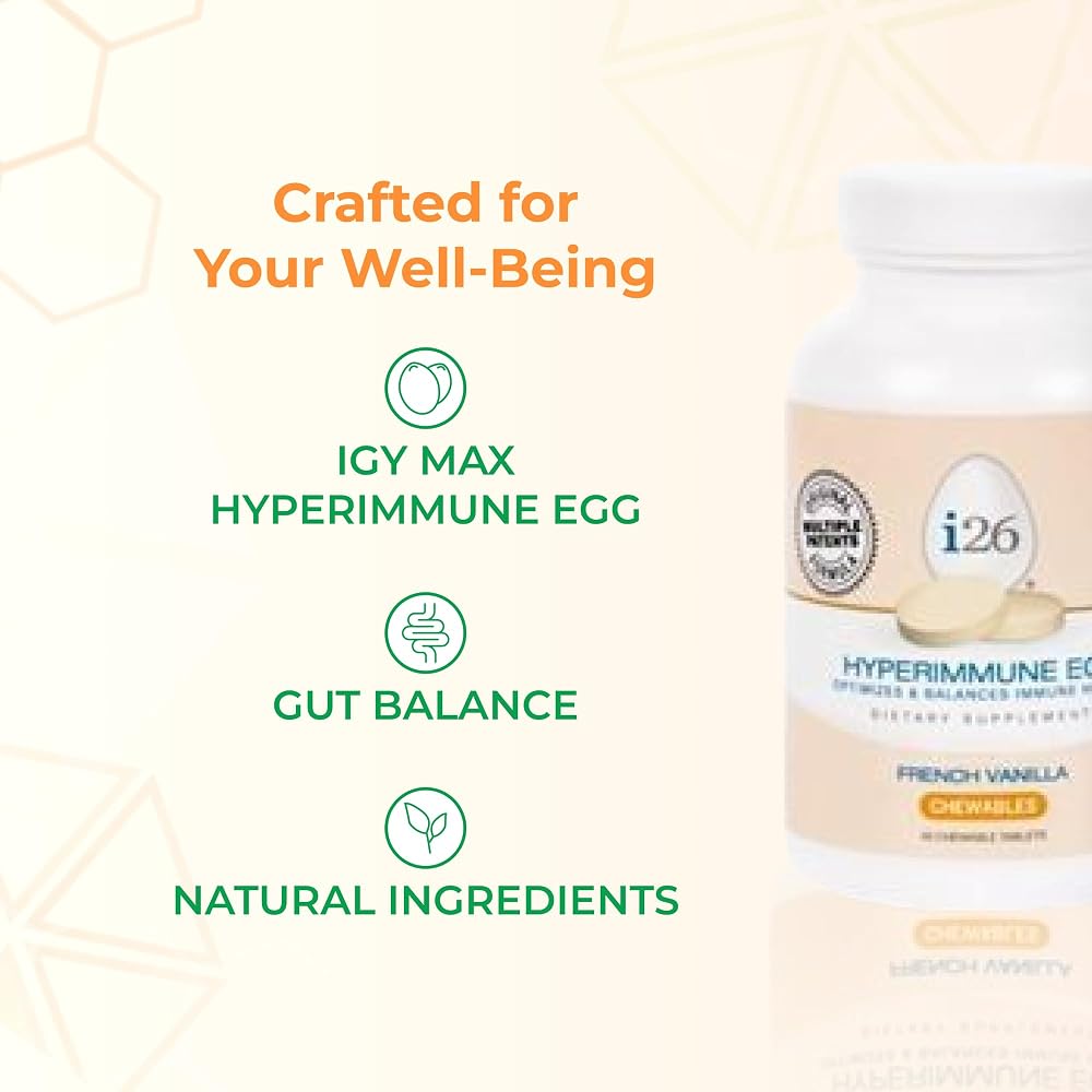 Youngevity i26 Hyperimmune Egg IgY Max French Vanilla - 45 Tablets - image 5
