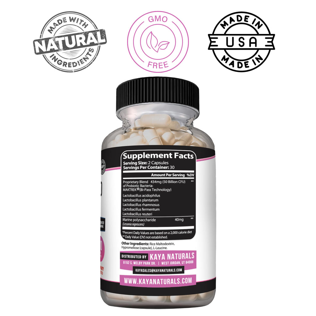 Kaya Naturals Womens Probiotic 50 Billion CFU