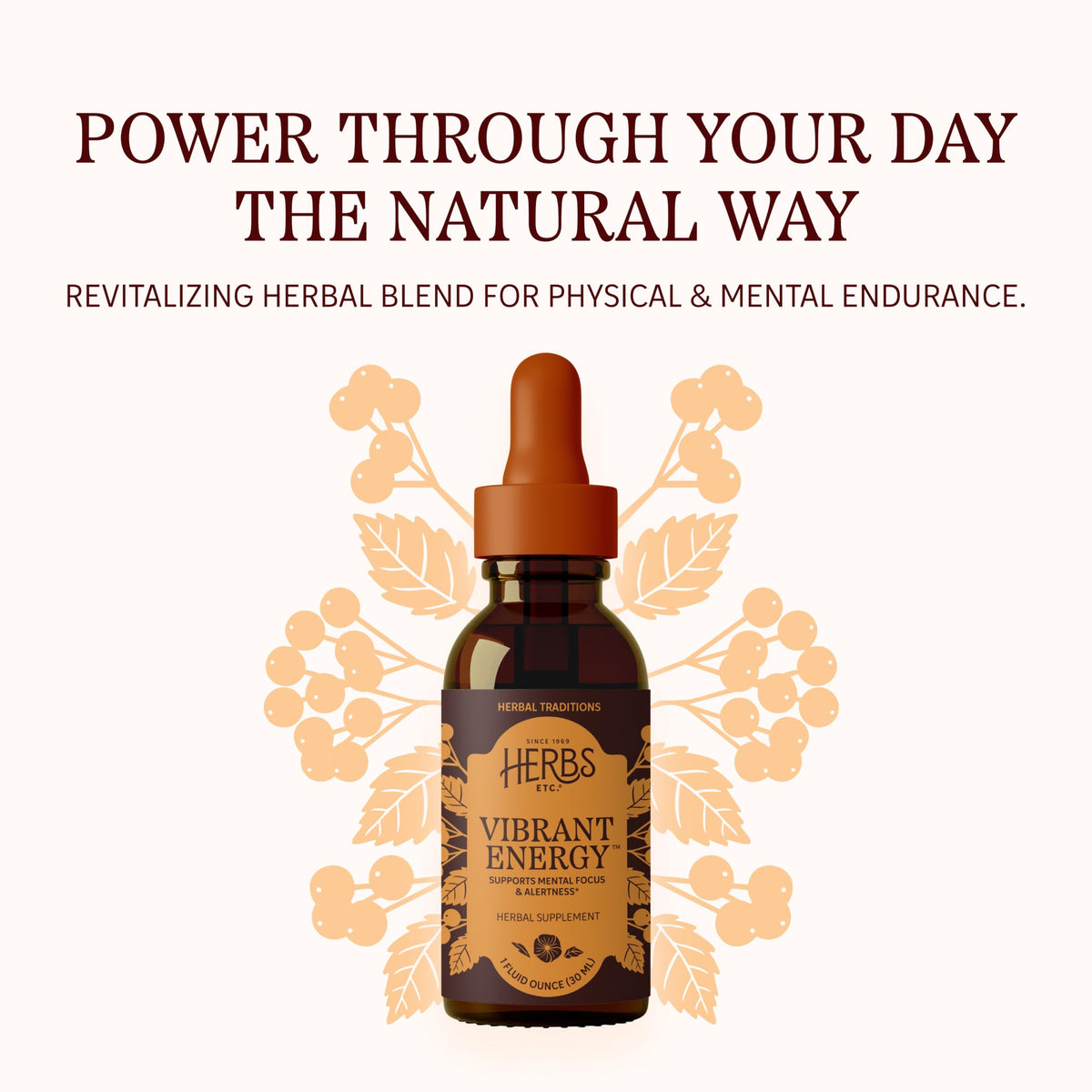 Herbs Etc. Vibrant Energy Liquid Extract - 1 fl oz - image 3