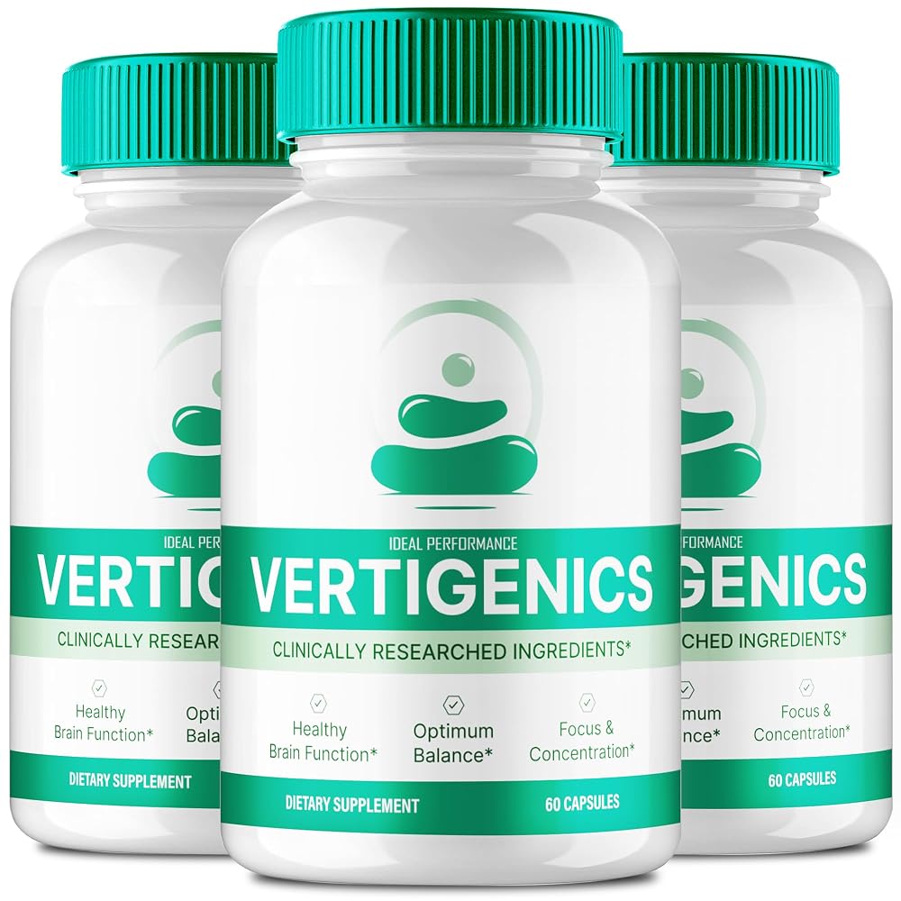 IDEAL PERFORMANCE Vertigenics Brain Supplements Memory & Focus - 180 Capsules