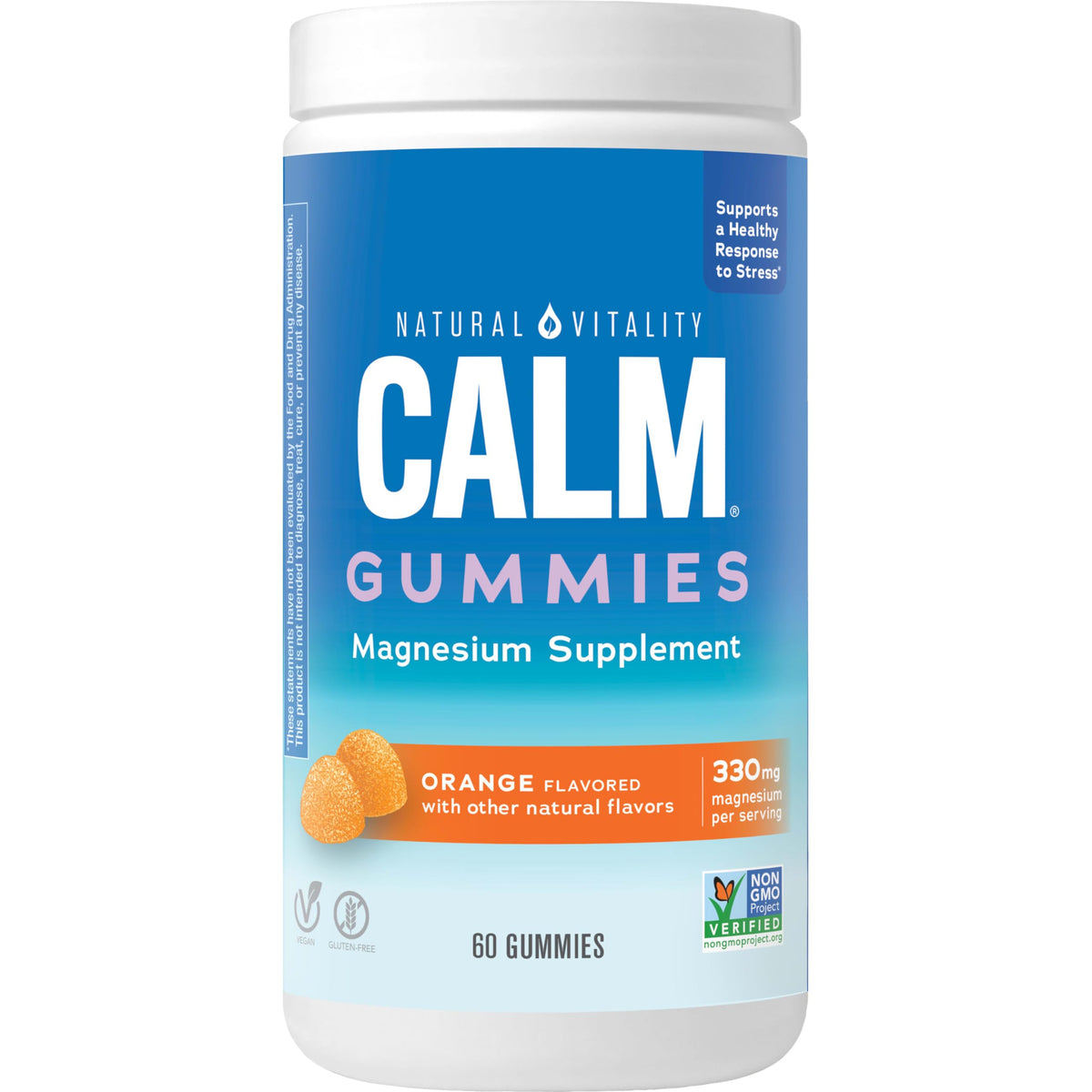 Natural Vitality CALM Magnesium Gummies Stress Relief - 60 Gummies