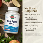 KAL Apple Pectin 600mg Soluble Prebiotic Fiber - 120 Vegetarian Capsules - image 3