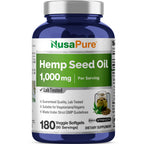 NusaPure Hemp Seed Oil Omega 3-6-9 1000mg - 180 Softgels