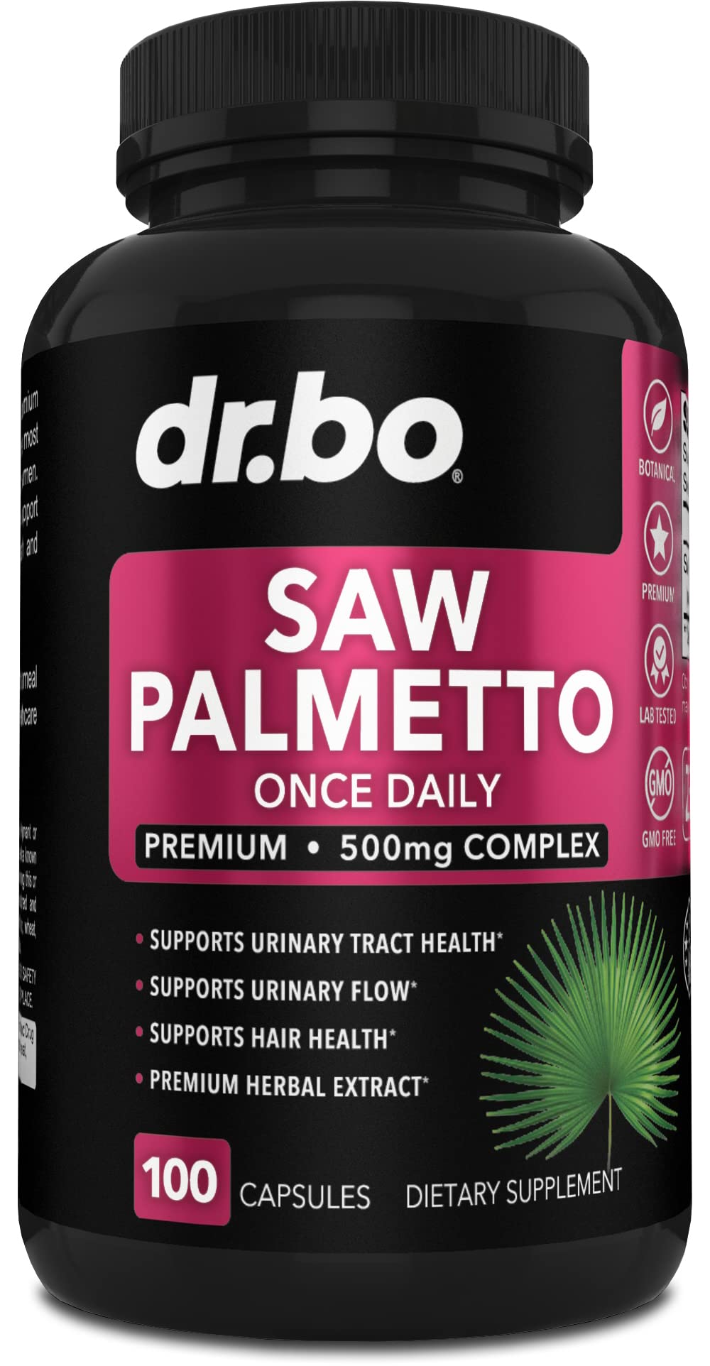 DR. BO Saw Palmetto for Women Hair Loss - 100 Capsules