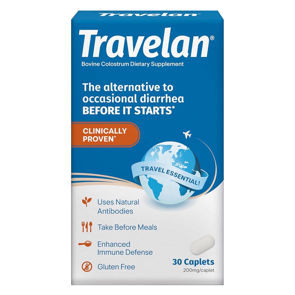 Travelan Anti Diarrhea Pills Digestive Support - 30 Caplets