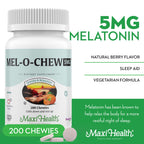 Maxi Health Chewable Melatonin 5mg - 200 Tablets - image 3