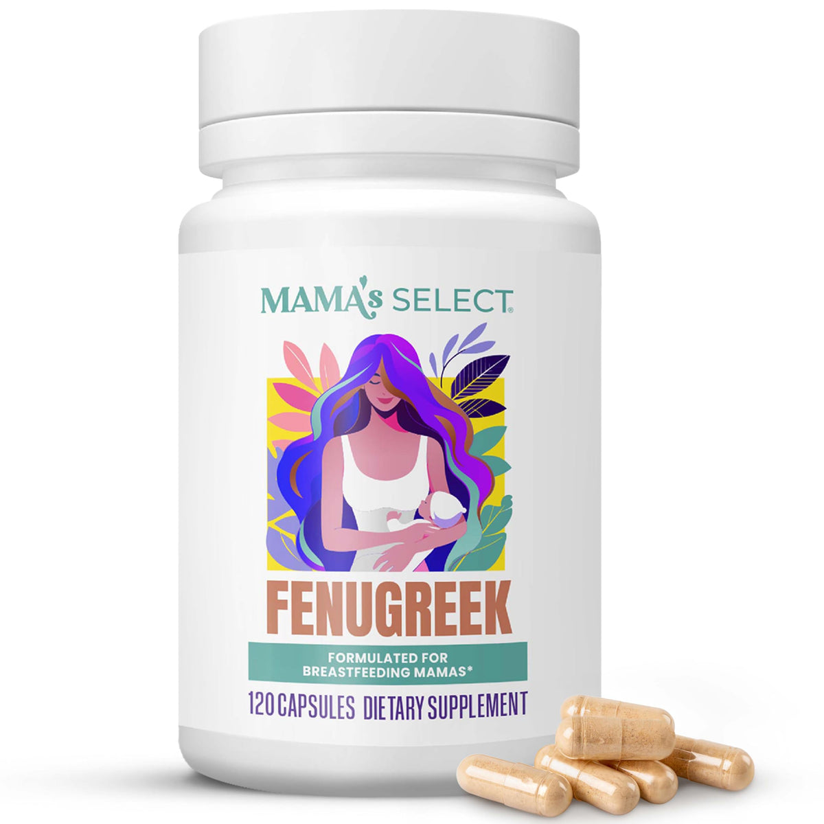 Mama's Select Organic Fenugreek Lactation Supplement - 120 Capsules
