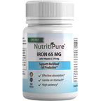 NutritiPure High Potency Iron Tablet 65 mg with 270 mg Vitamin C (90
