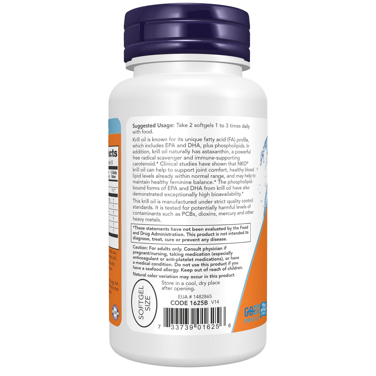 Now Supplements, Krill Oil 500 mg, Phospholipid-Bound Omega-3