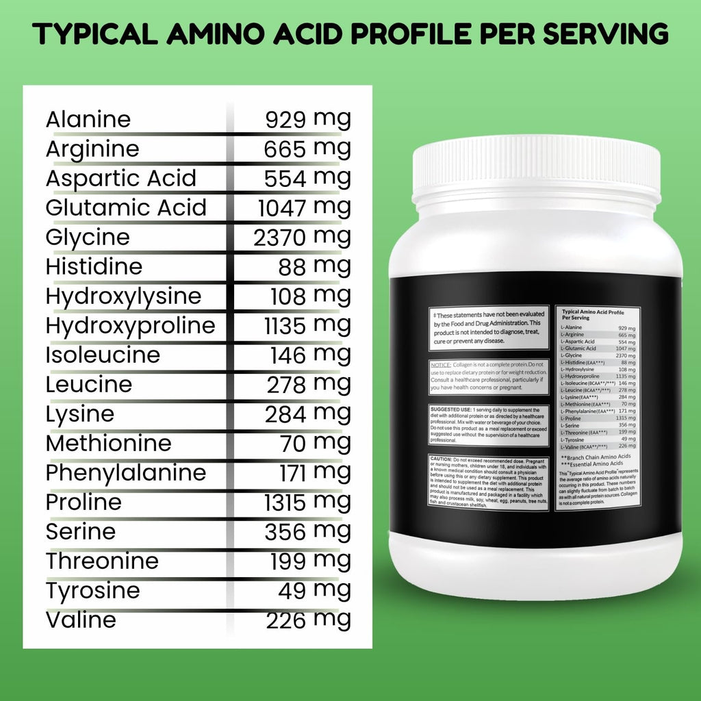 SHIFAA NUTRITION Grass Fed Collagen Peptides Powder - 1 lb - image 8