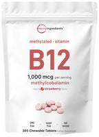 Micro Ingredients Vitamin B12 1000 mcg Methylcobalamin - 365 Tablets
