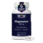 WOW Supplements Magnesium 400 mg Complex - 180 Capsules