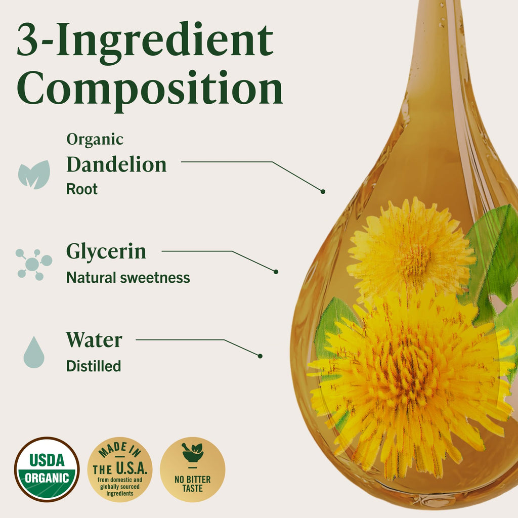HERBAMAMA USDA Organic Dandelion Root Extract Liver Support - 4 oz - image 5