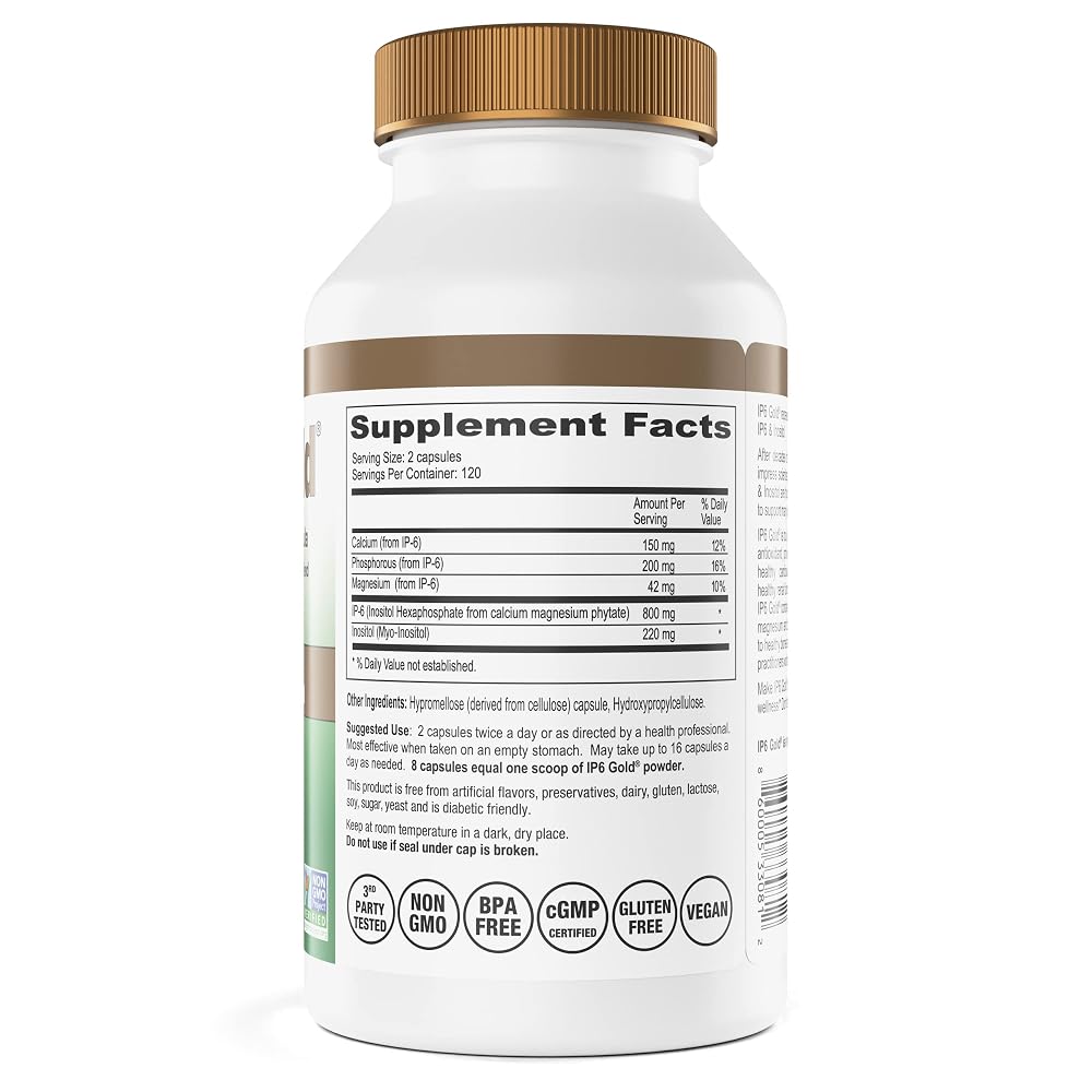 IP6 Gold Inositol Immune Support Formula - 240 Vegetarian Capsules - image 2