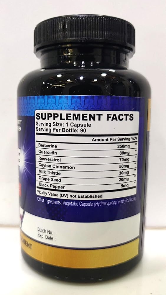 Organic Cadane Berberine 7-in-1 Supplement - 90 Capsules - image 3