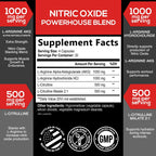 SILVERONYX Nitric Oxide Supplement 3000mg Blend - 3X Strength