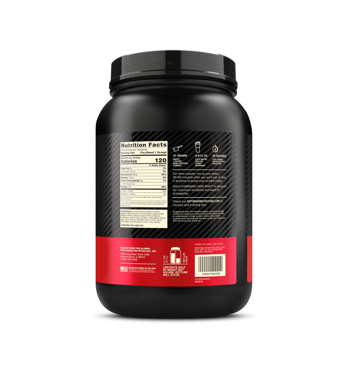 Optimum Nutrition Gold Standard 100% Whey Protein Powder, Strawberries & Cream - image 9