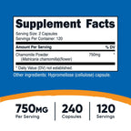Nutricost Chamomile 750mg - 240 Vegetarian Capsules - image 2