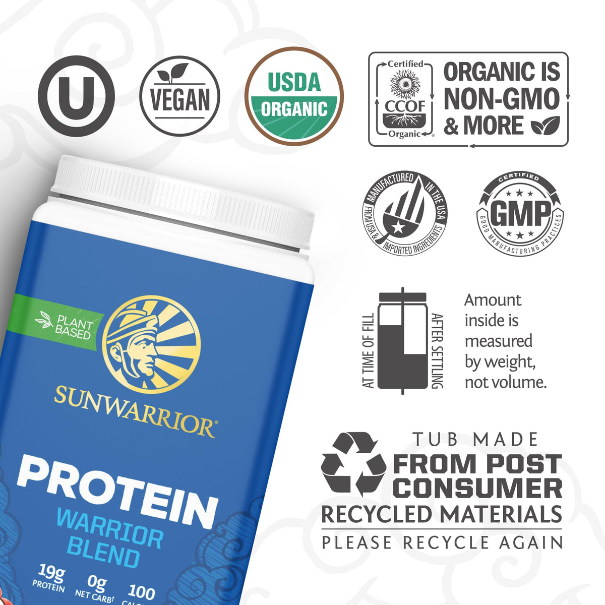 Sunwarrior Sunwarrior Warrior Blend - Organic Vegan Plant Protein