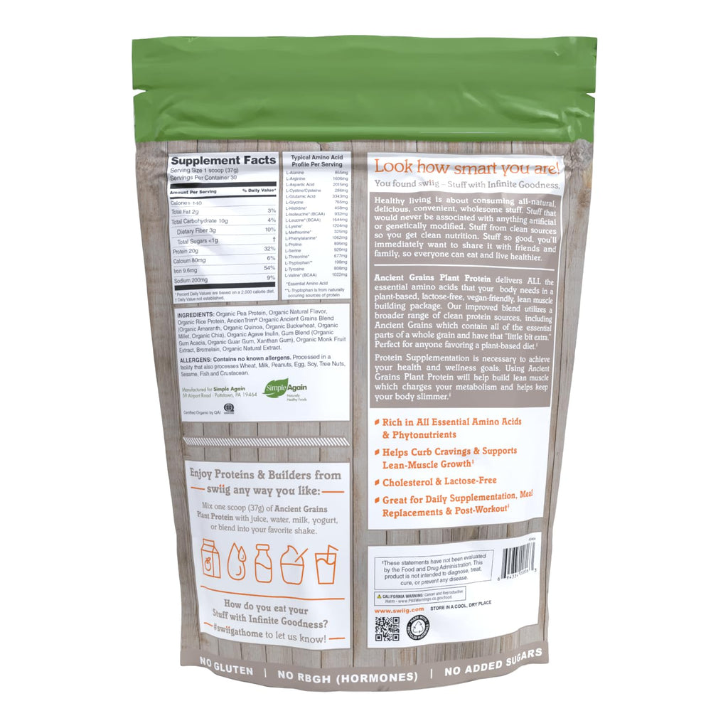 swiig Organic Ancient Grains, Plant Protein