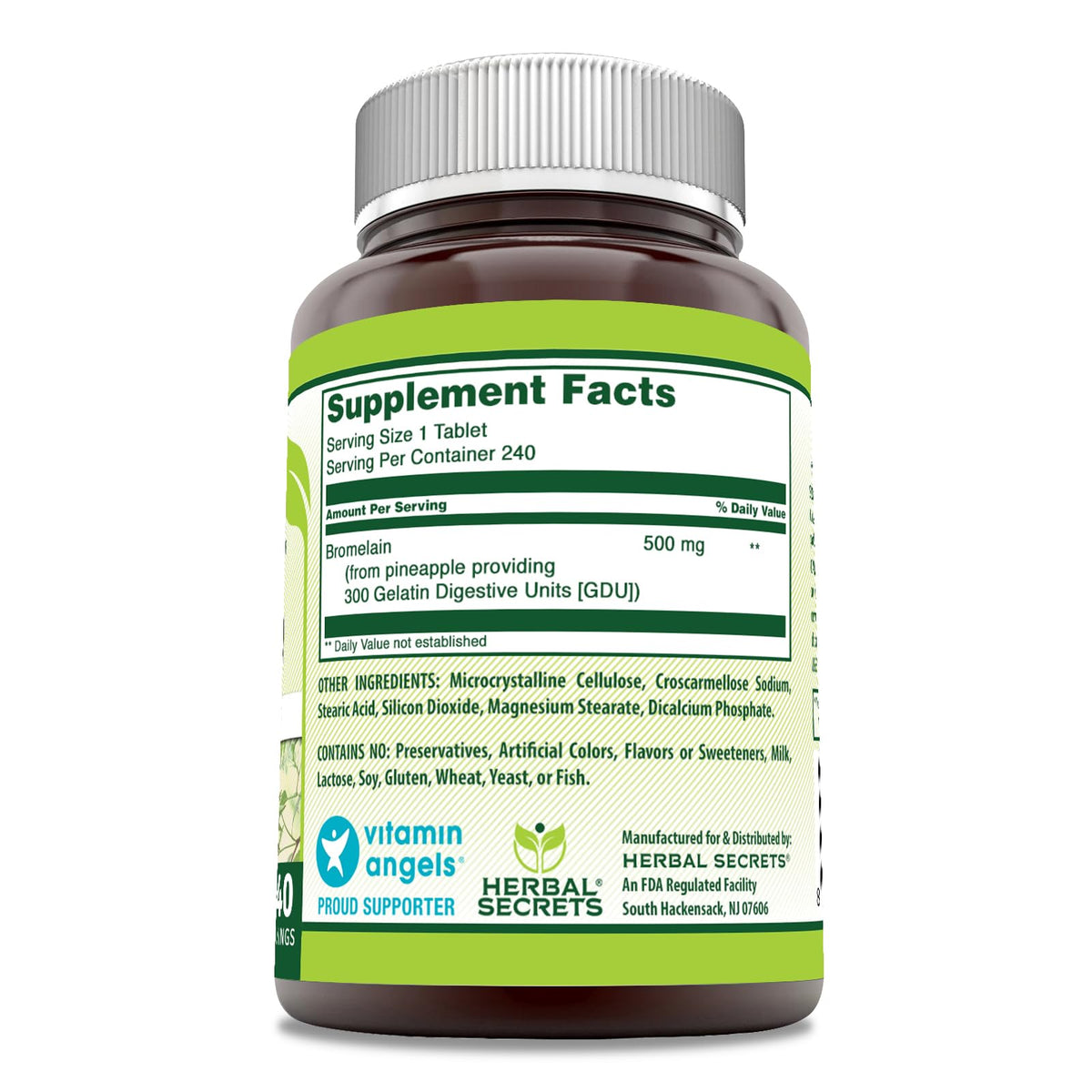 Herbal Secrets Bromelain Supplement 500 Mg Tablets Supplement