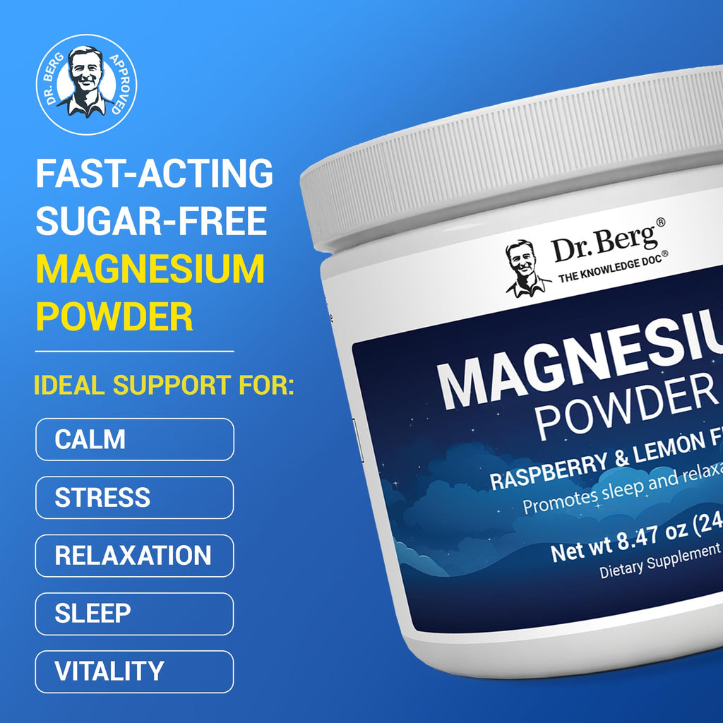 Dr. Berg Magnesium Glycinate Powder Raspberry Lemon - 50 Servings - image 2