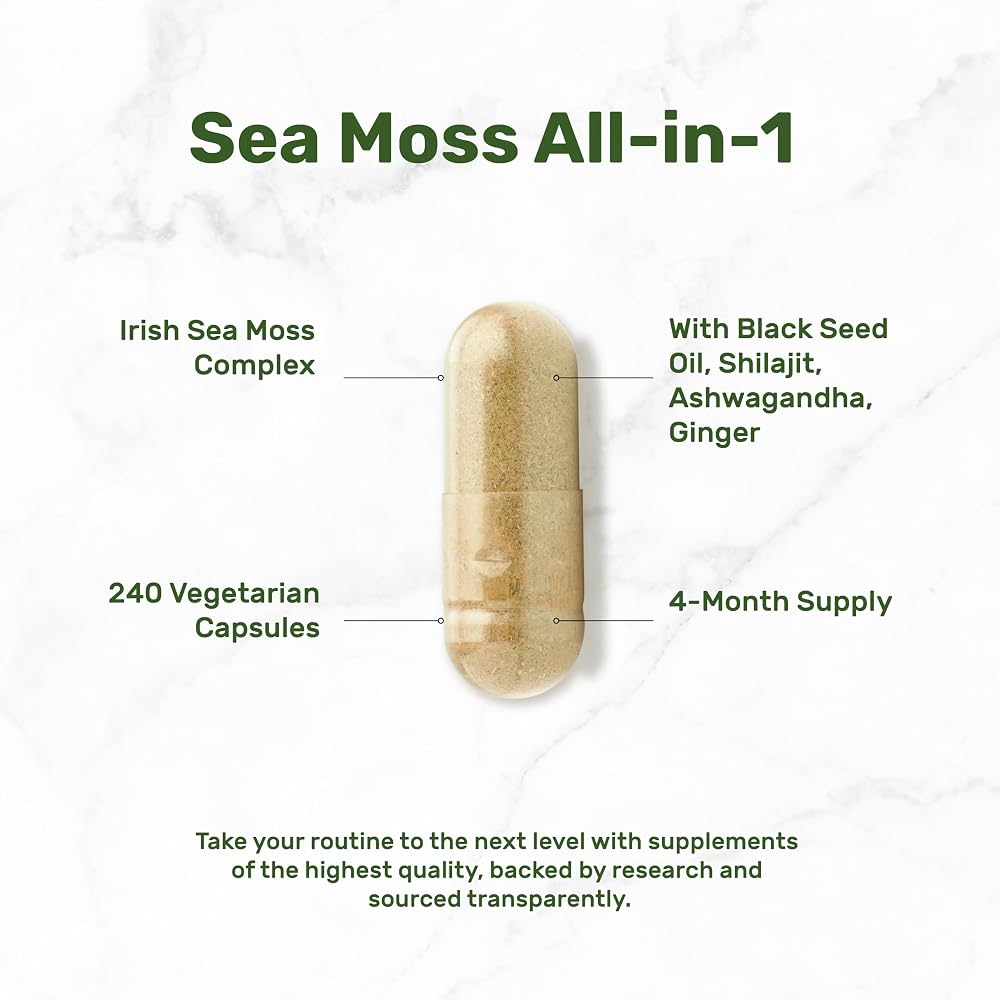 DEAL SUPPLEMENT 14-in-1 Irish Sea Moss Complex - 240 Vegetarian Capsules - image 3