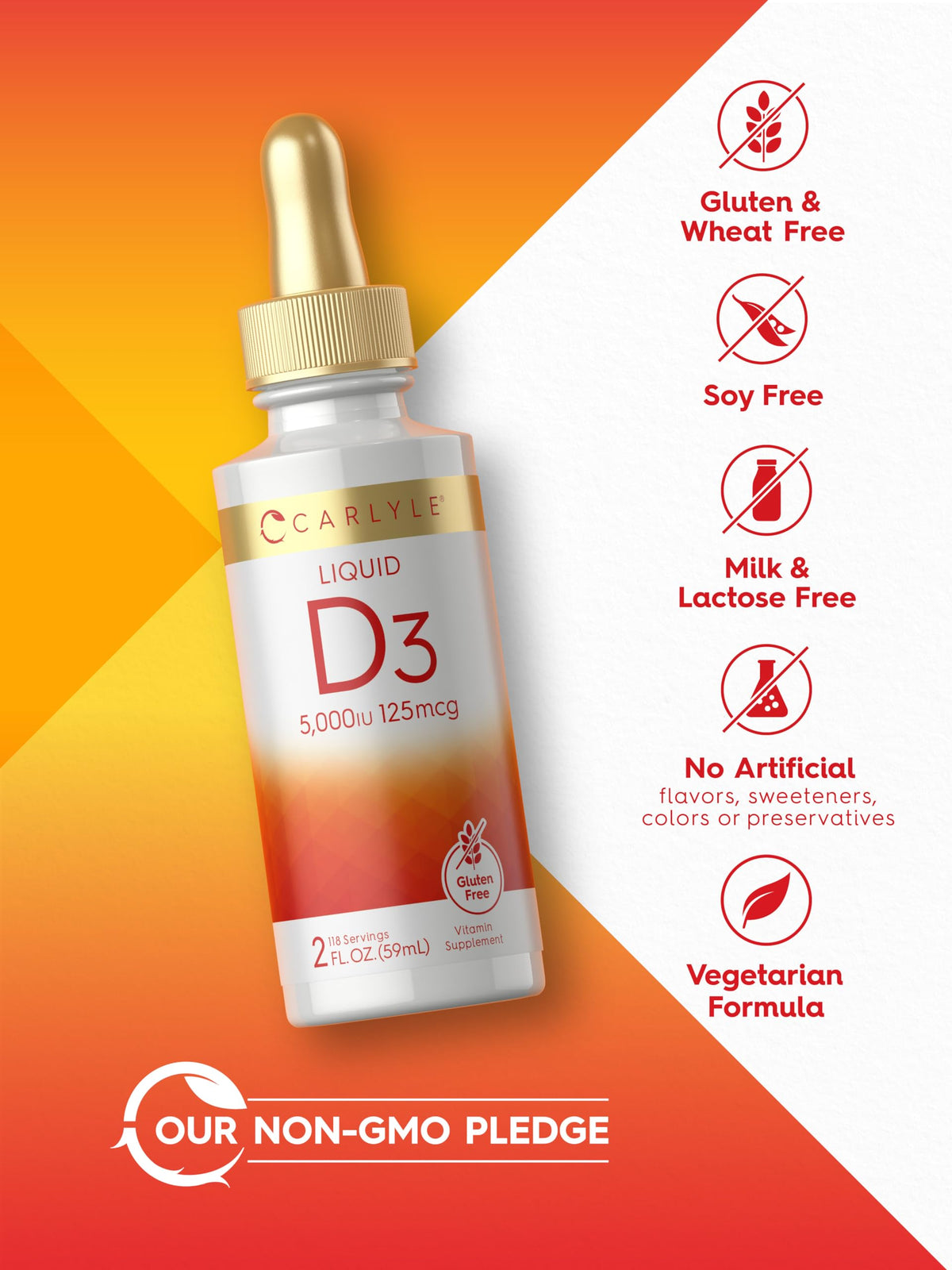 Carlyle Liquid Vitamin D3 5000 IU - 2 fl oz - image 5