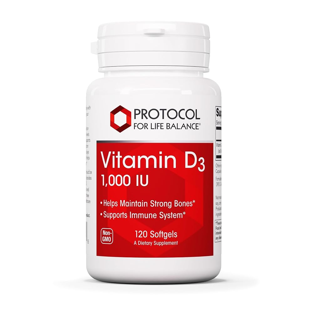 PROTOCOL FOR LIFE BALANCE Vitamin D3 1,000 IU - 120 Softgels