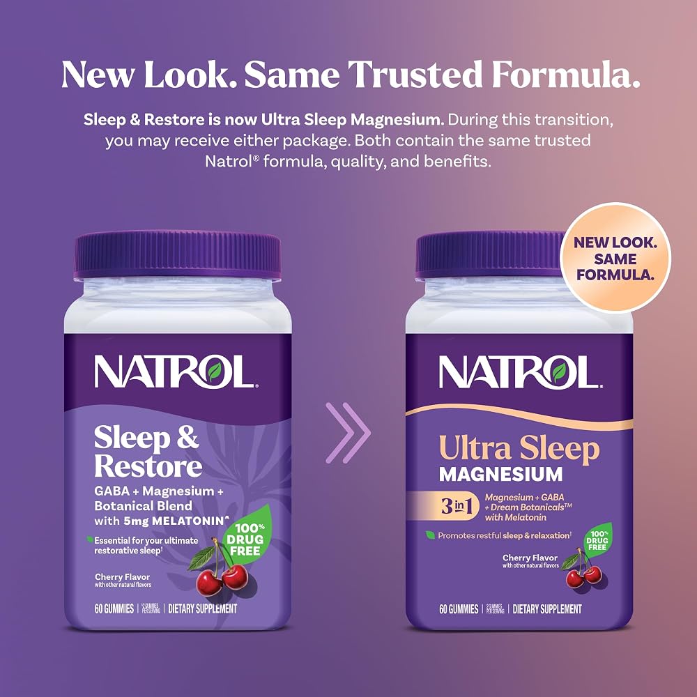 Natrol Sleep & Restore Magnesium Glycinate Gummies - 60 Count - image 2