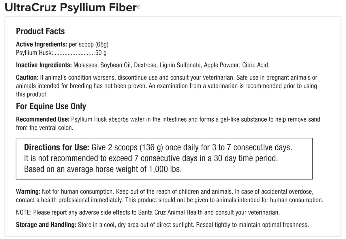 UltraCruz Psyllium Fiber Equine Supplement - 20 lb Pellets - image 5