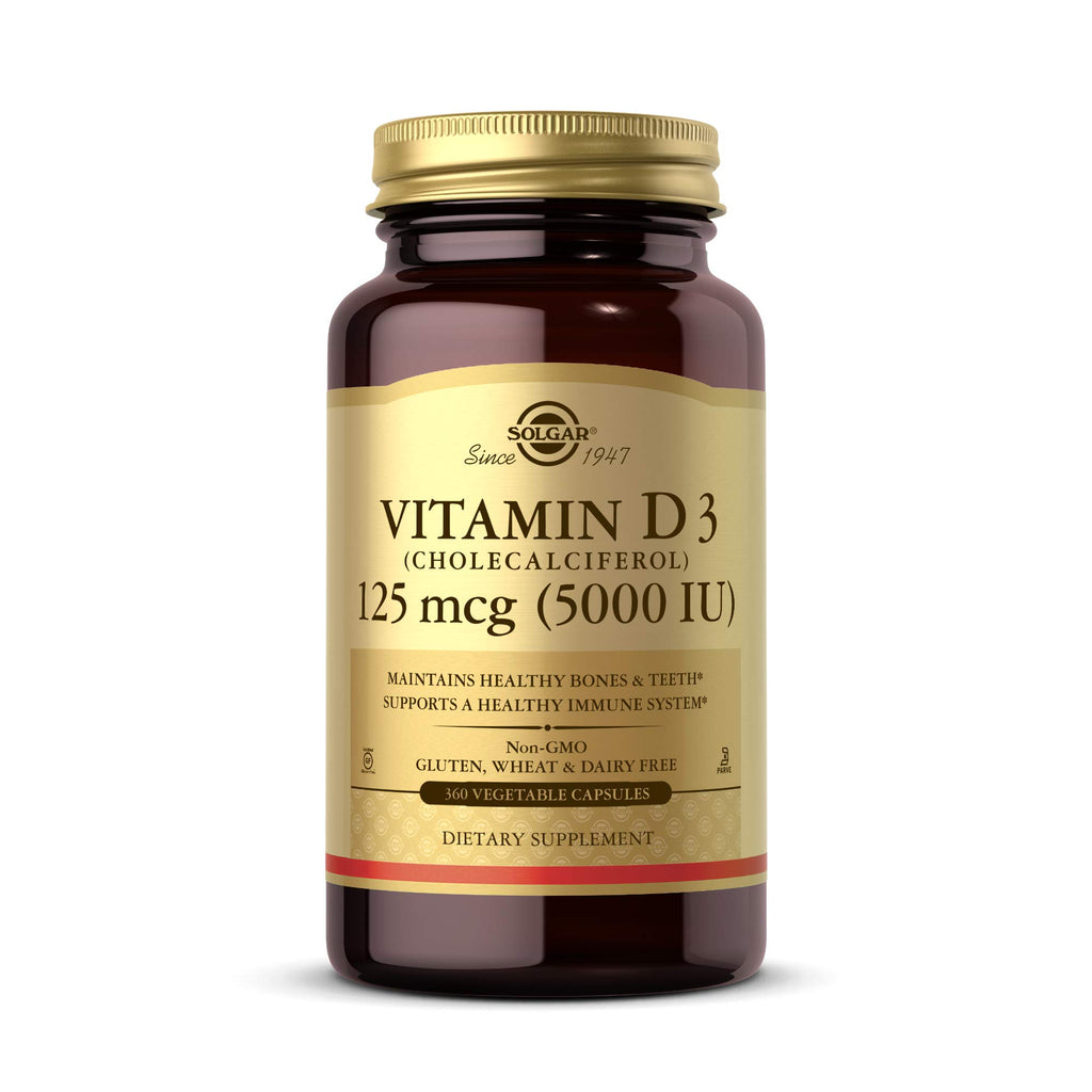 Solgar Vitamin D3 5000 IU Immune Support - 360 Vegetable Capsules