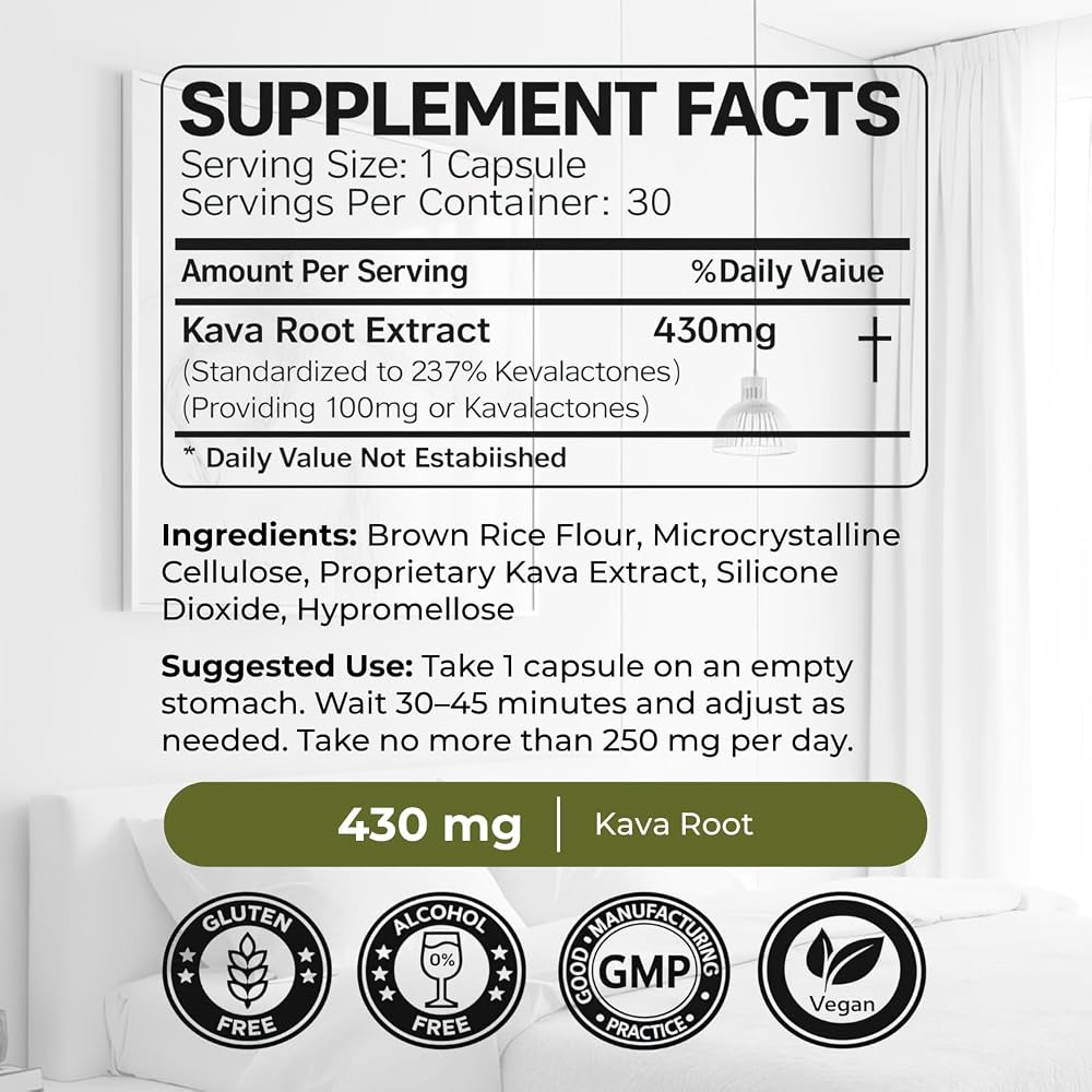 PRIMO KAVA Kava Capsules 100mg Calm & Relaxation - 30 Count - image 8